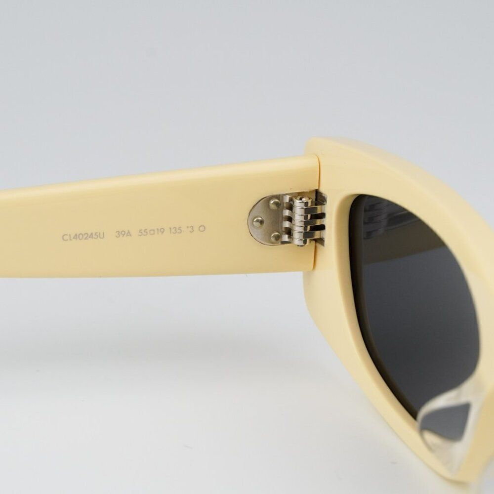 SALE! NEW Celine CL40245U 39A Butter Beige Smoke Geometric Unisex Sunglasses - Picture 10 of 11